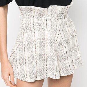 IRO Vanko metallic checked cotton-blend tweed shorts size 34 (Size S/2)